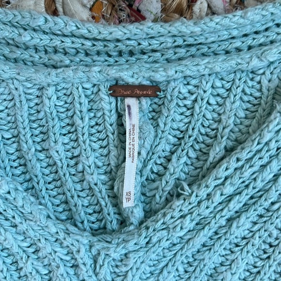 Free People Mint Chunky Sweater - Picture 2 of 7
